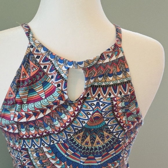 Adventura Celia Organic Cotton Blue and Purple Sleeveless Midi Sundress Size S - Picture 3 of 14